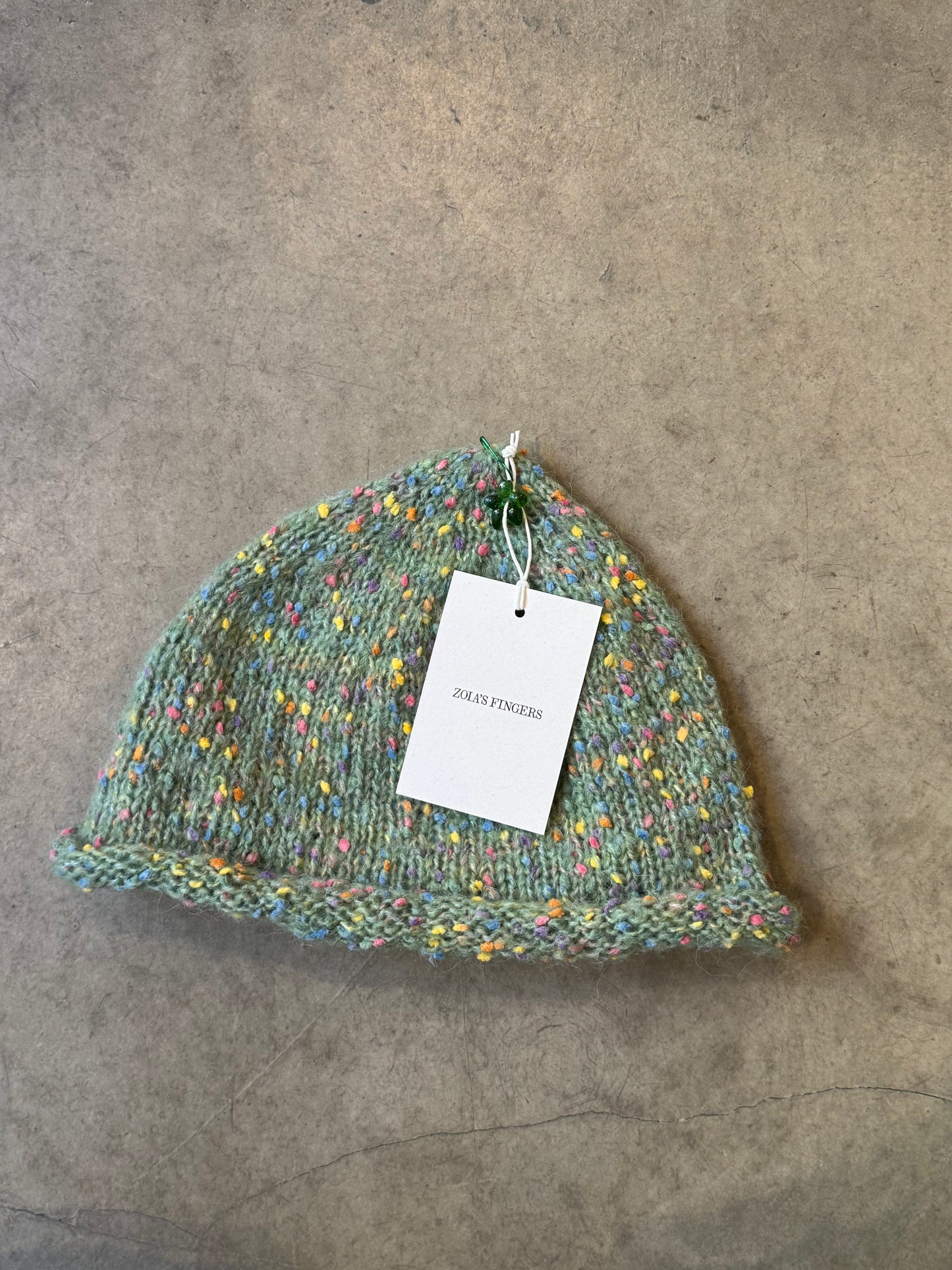 MULTICOLOR BEANIE GREEN