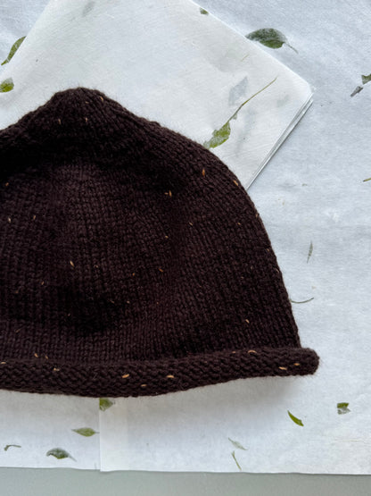 TWEED BEANIE CHOCOLATE