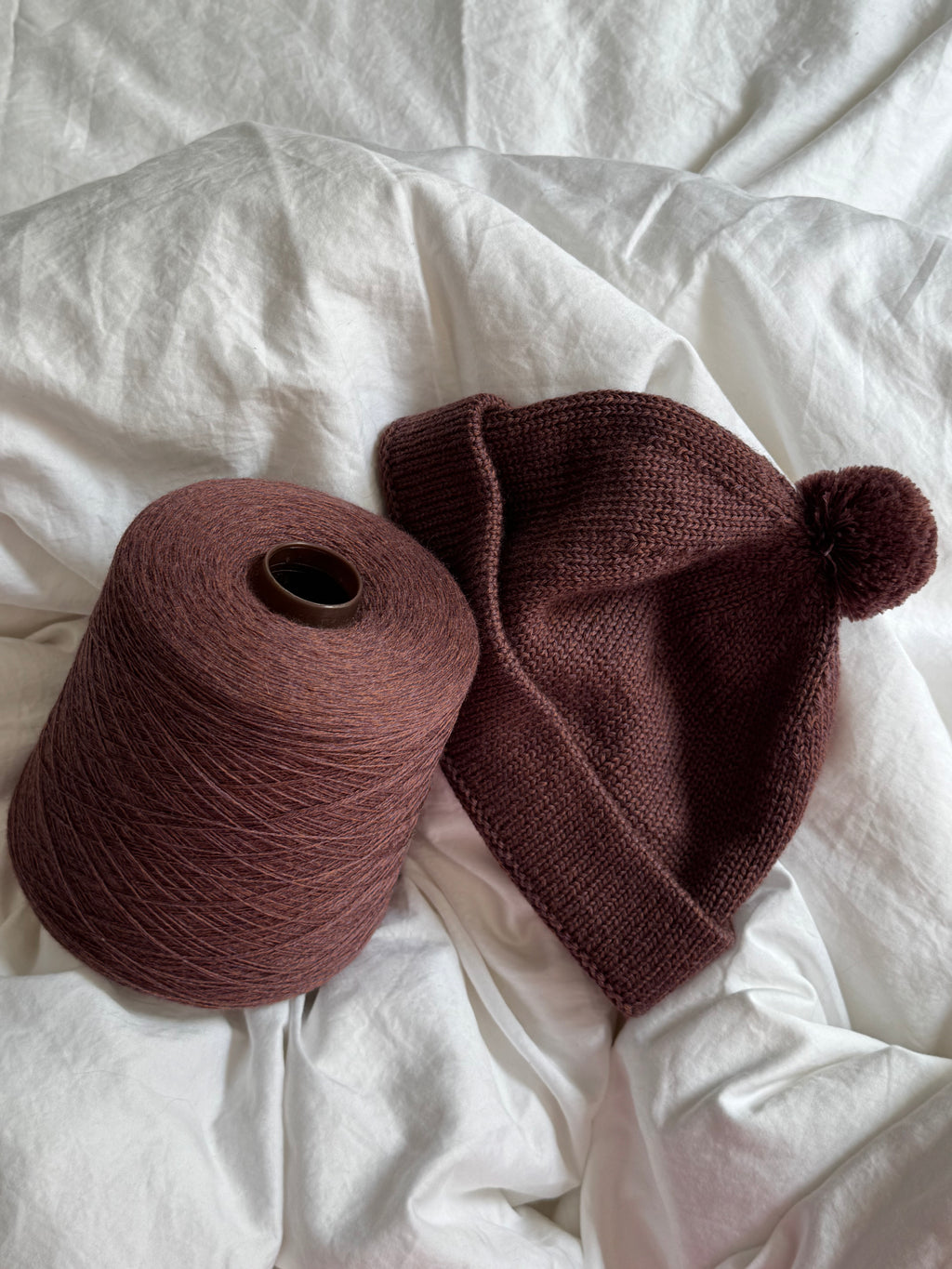 Plum POM Beanie