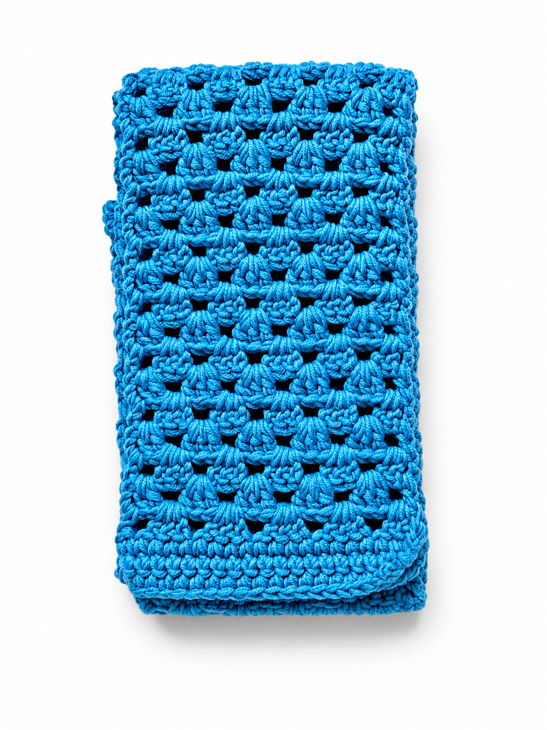 Crochet scarf blue