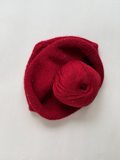 TWEED BEANIE RED