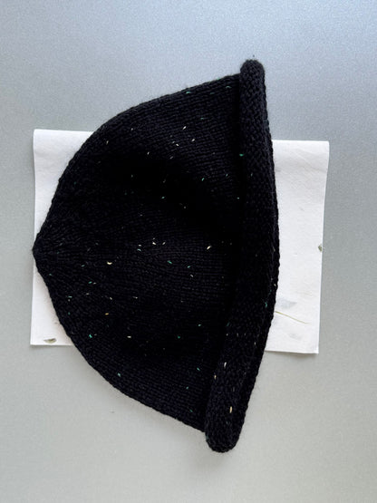 TWEED BEANIE BLACK