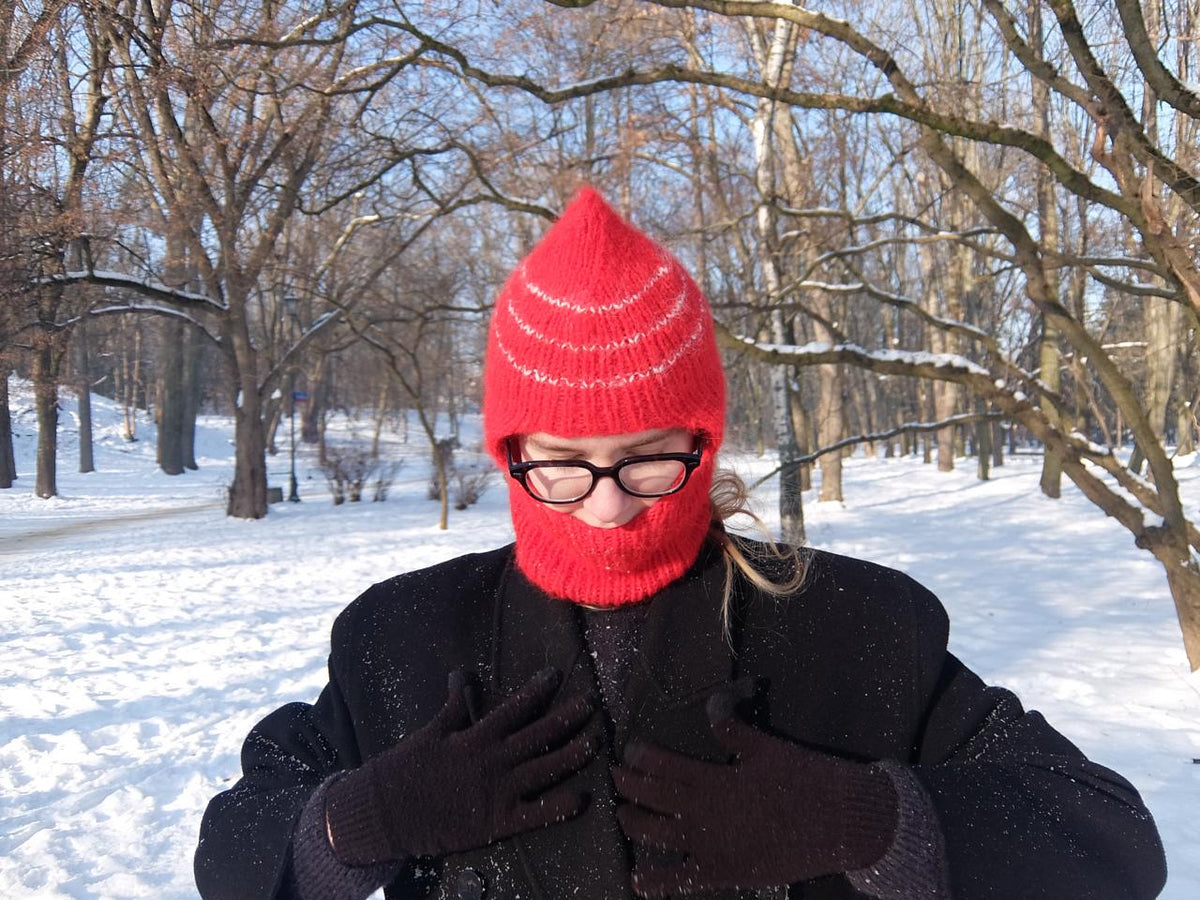 MOHAIR BALACLAVA RED
