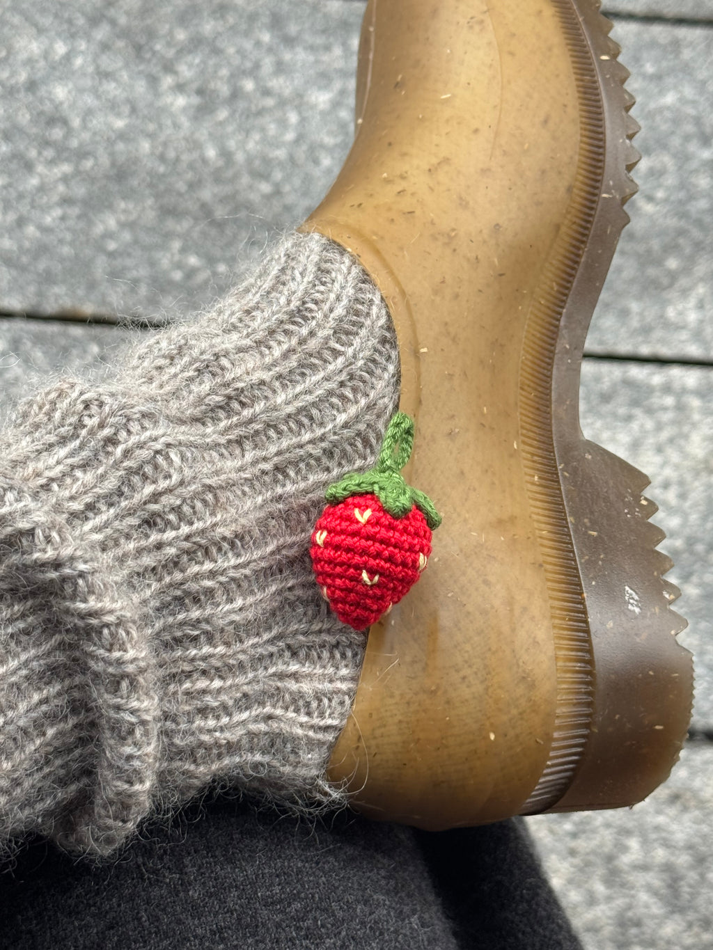 Hand-Crocheted Strawberry Mini
