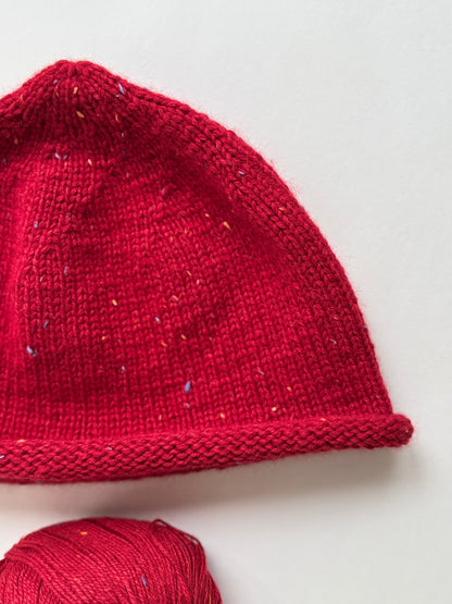 TWEED BEANIE RED