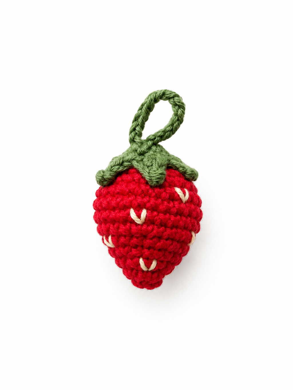 Hand-Crocheted Strawberry Mini