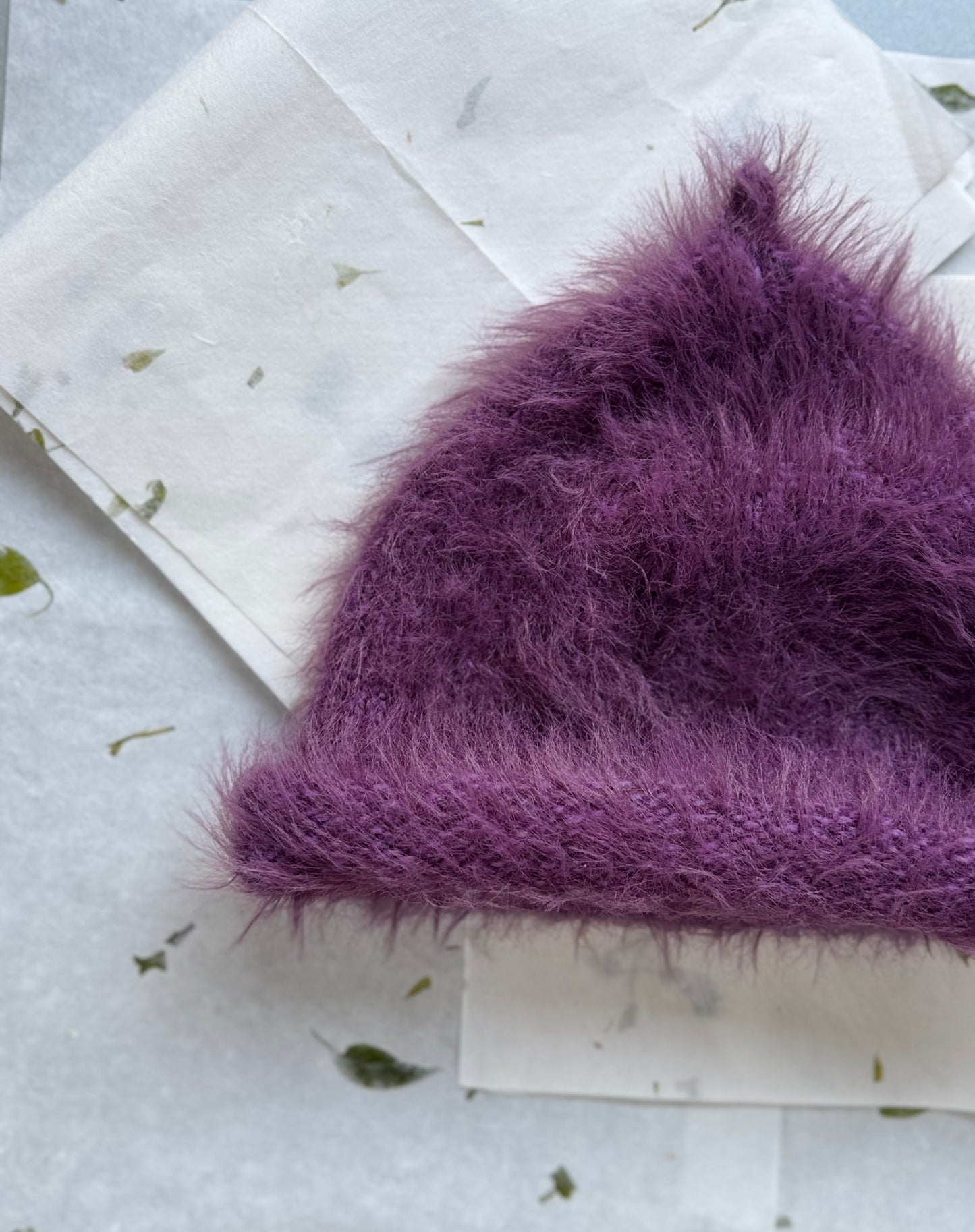 FLUFFY BEANIE PURPLE  kids