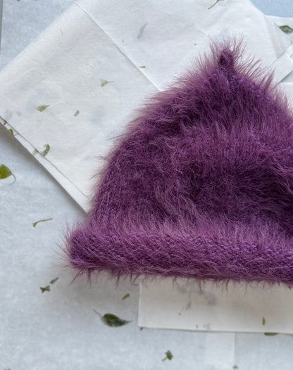 FLUFFY BEANIE PURPLE  kids