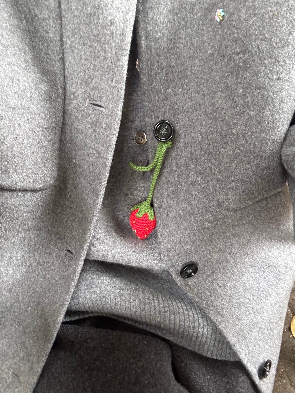 Strawberry Charm Without Leaf Beaded