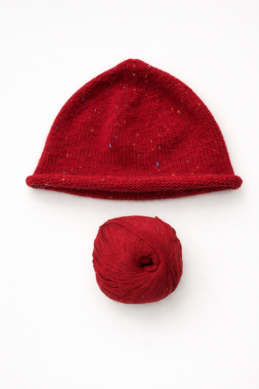 TWEED BEANIE RED