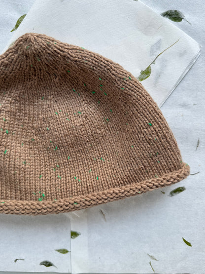 TWEED BEANIE BEIGE