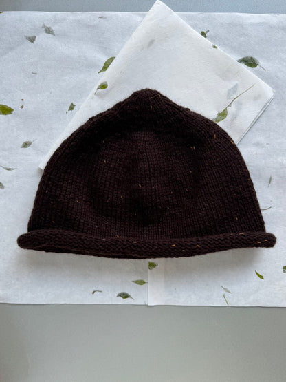 TWEED BEANIE CHOCOLATE