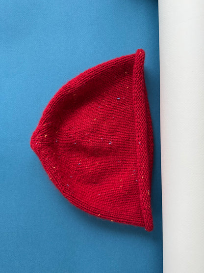 TWEED BEANIE RED