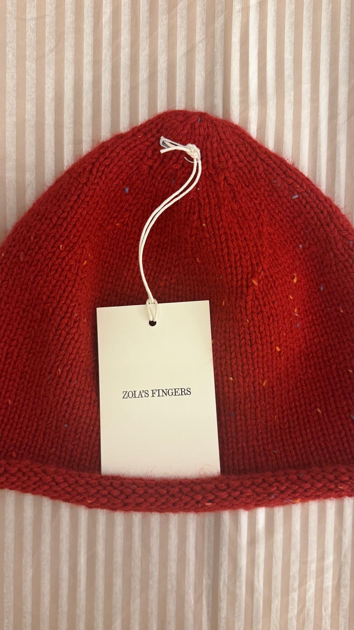 TWEED BEANIE RED