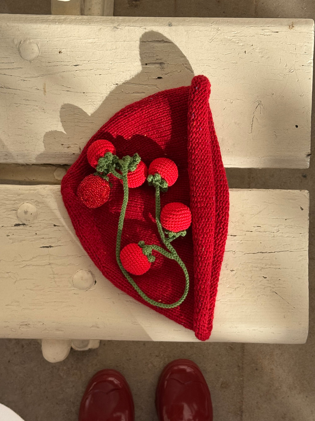 Hand-Crocheted Tomato Charm Beaded
