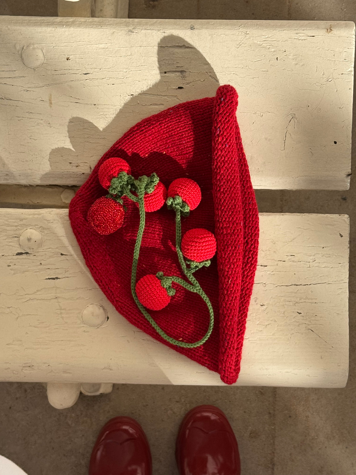Hand-Crocheted Tomato Charm Beaded