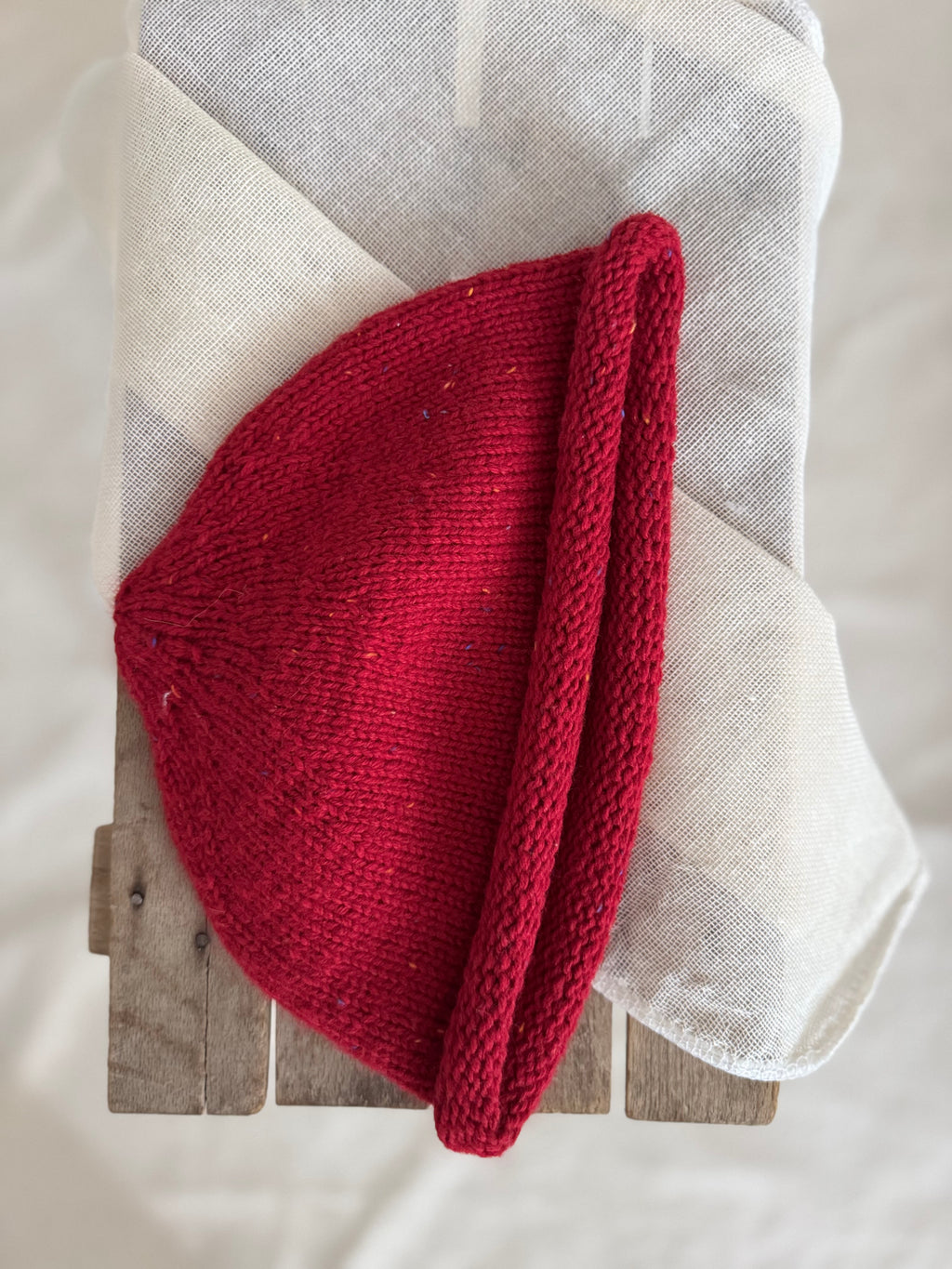 TWEED BEANIE RED