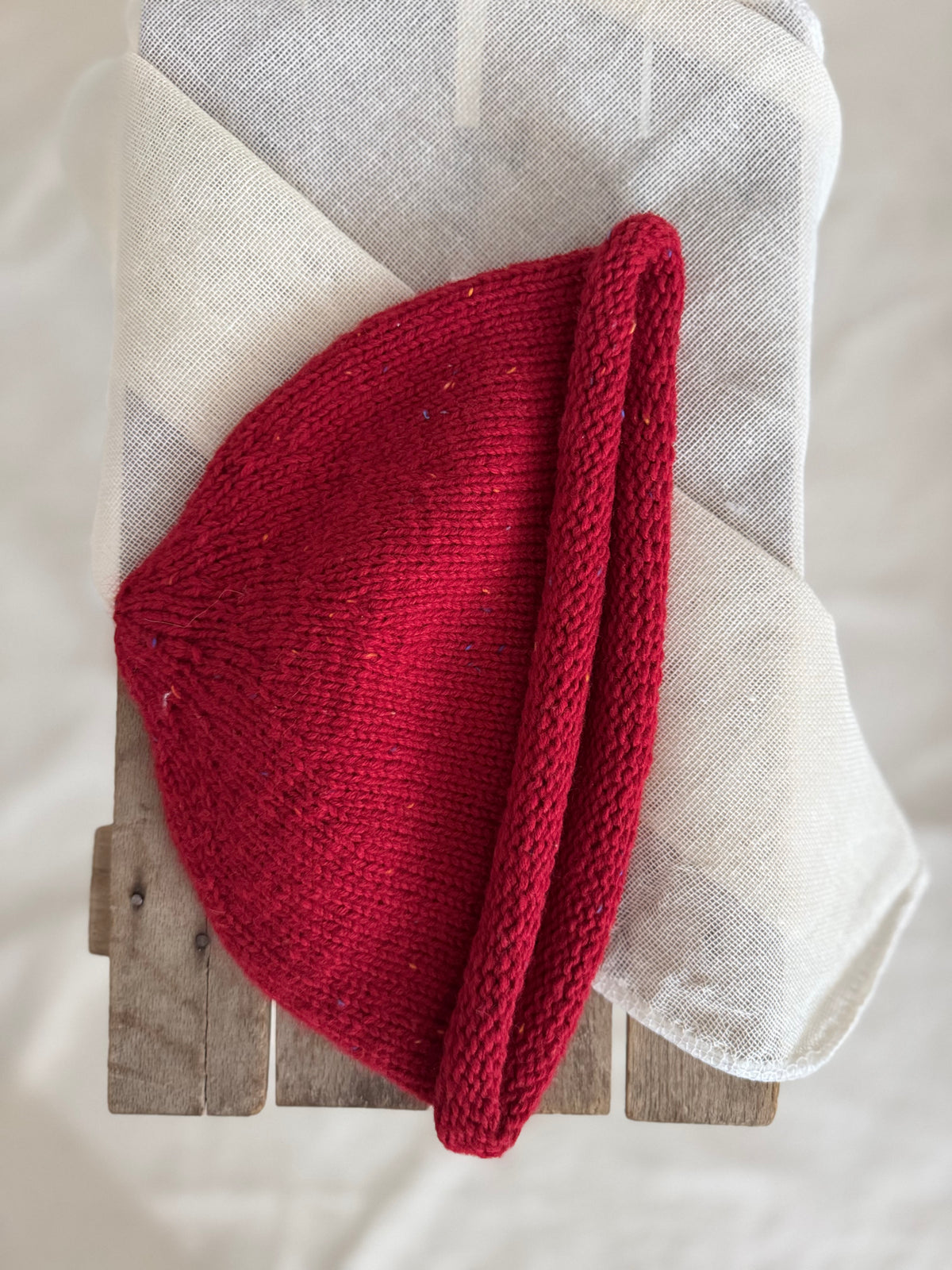 TWEED BEANIE RED