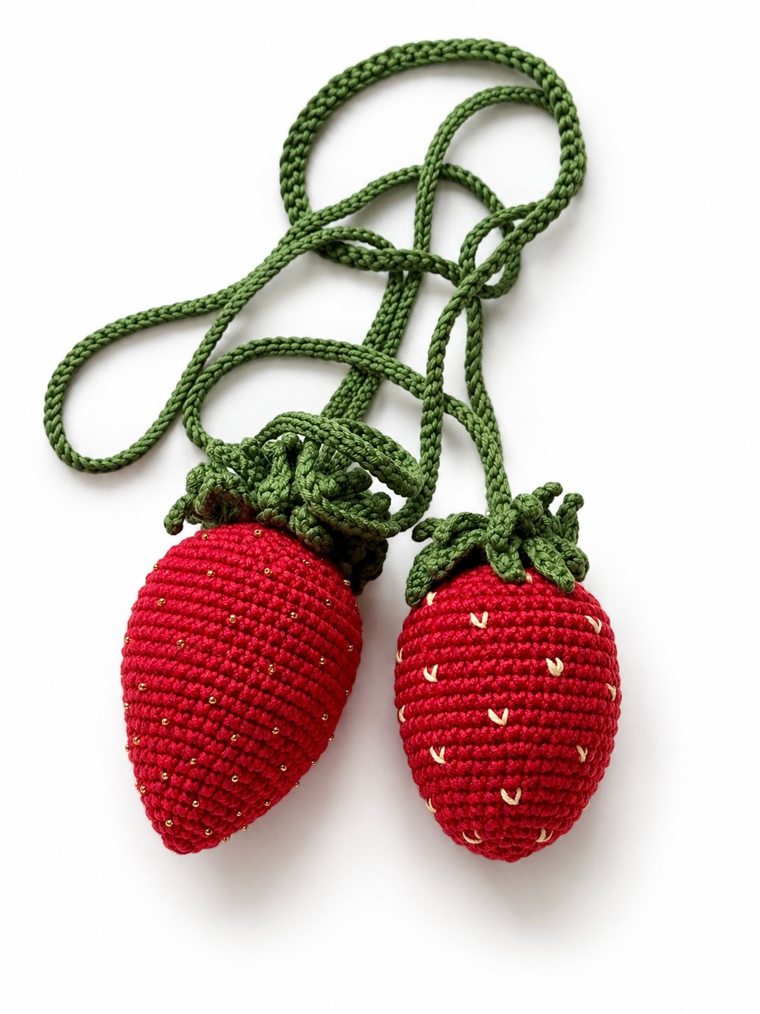 Hand-Crocheted Strawberry Necklace