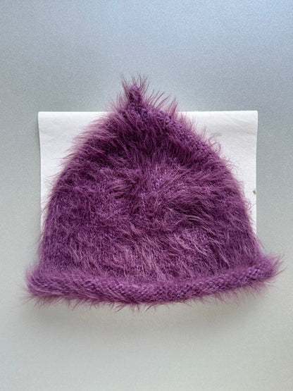 FLUFFY BEANIE PURPLE  kids