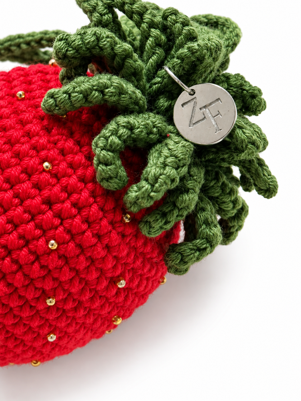 Hand-Crocheted Strawberry Necklace