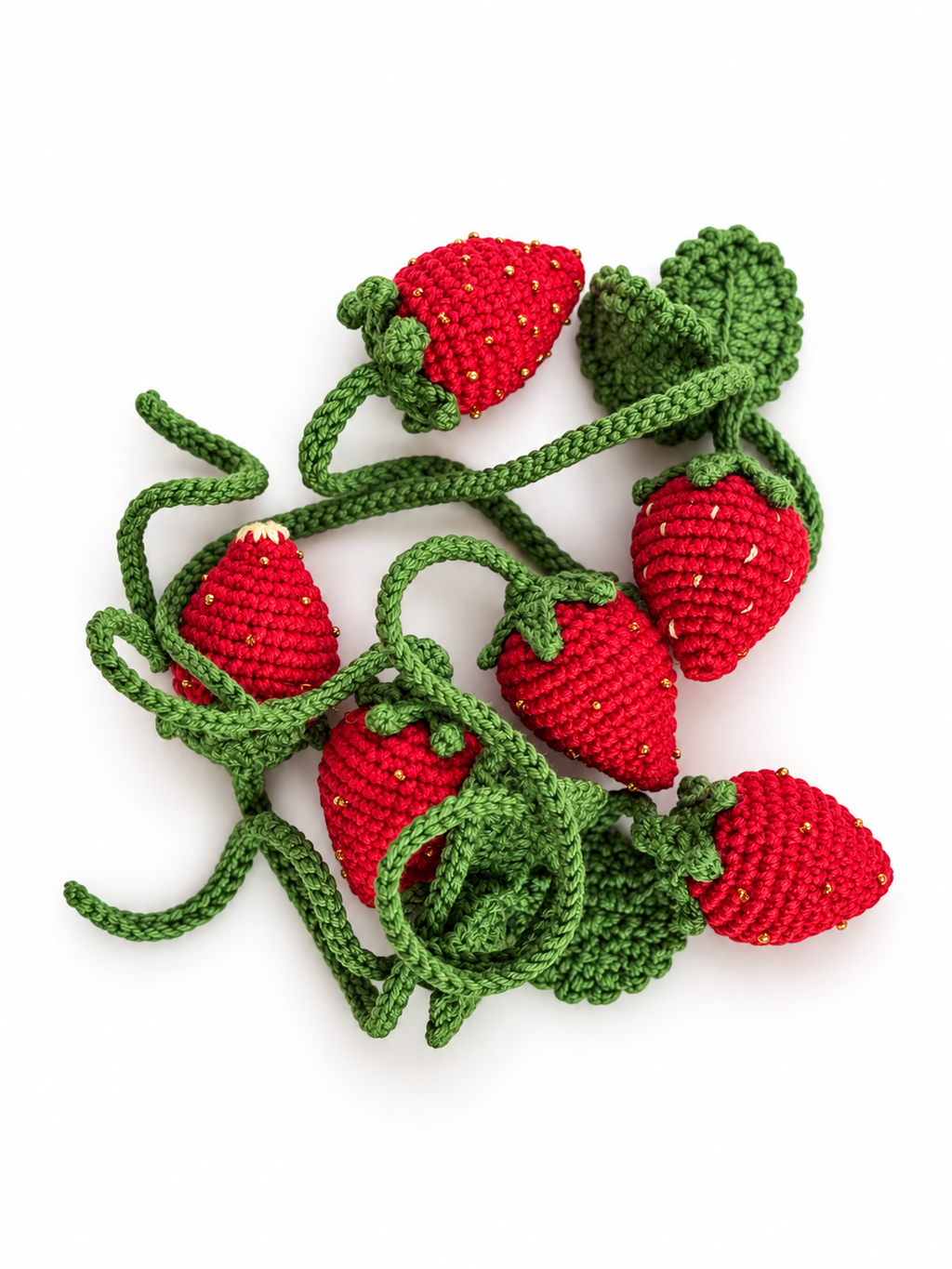 Strawberry Charm Without Leaf Beaded