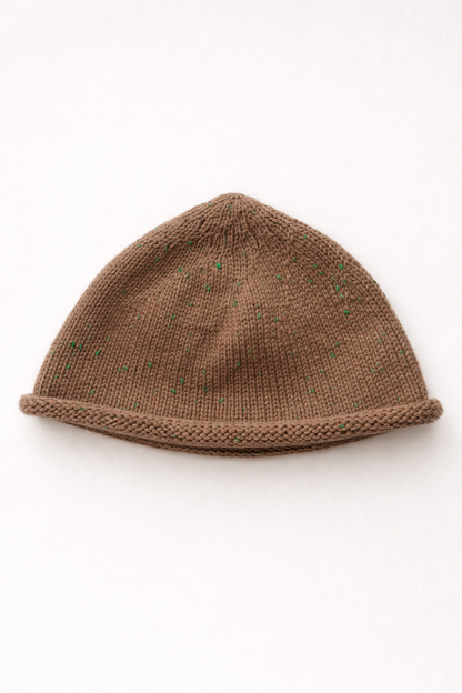 TWEED BEANIE BEIGE