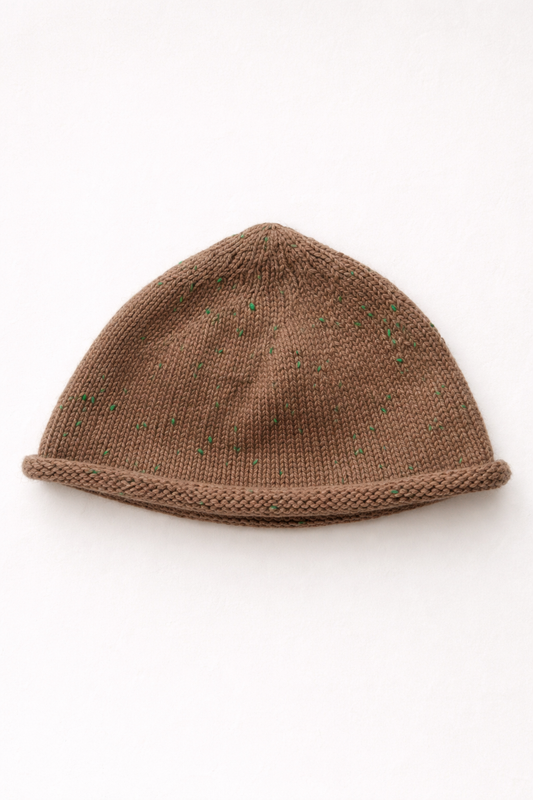 TWEED BEANIE BEIGE