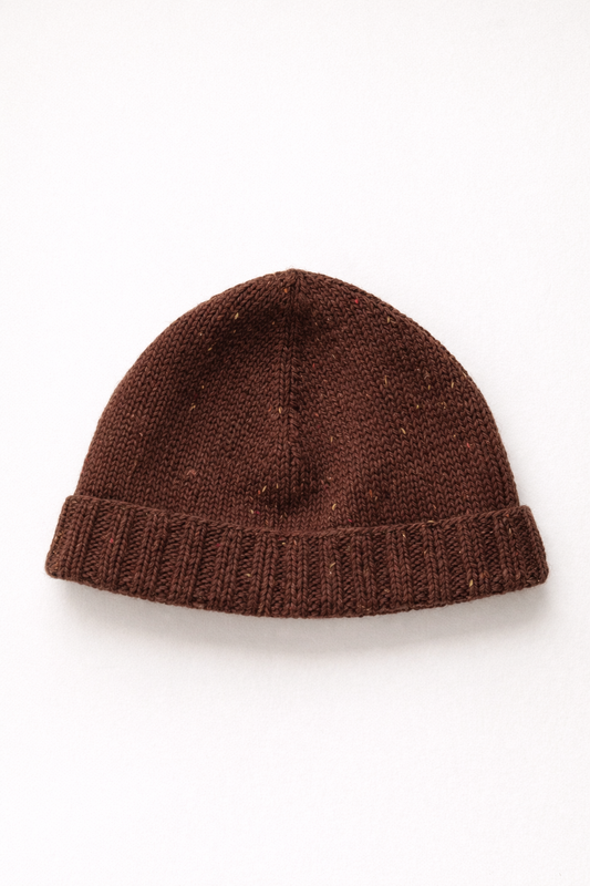 TWEED BEANIE BROWN kids