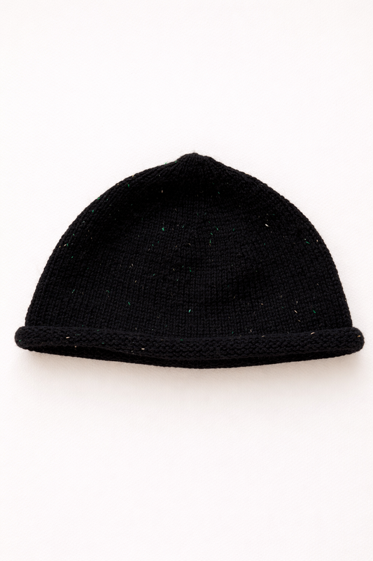 TWEED BEANIE BLACK