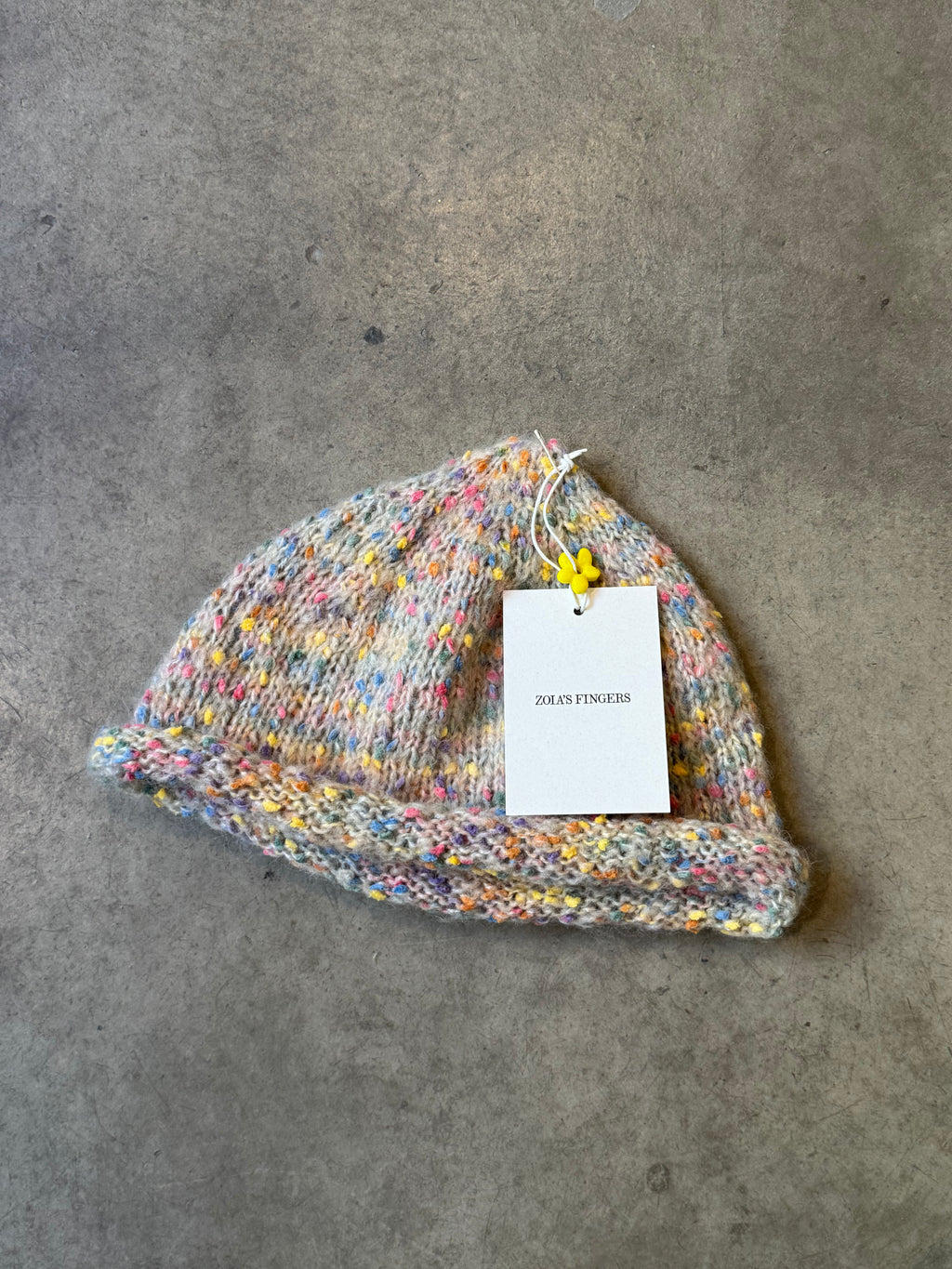 MULTICOLOR BEANIE BEIGE