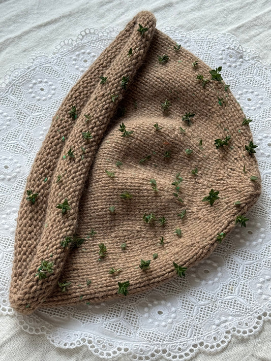 TWEED BEANIE BEIGE